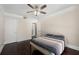 Bedroom with hardwood floors and ceiling fan at , Atlanta, GA 30309