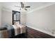 Bedroom with hardwood floors and a ceiling fan at , Atlanta, GA 30309