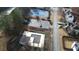 Aerial view of neighborhood amenities including pool, tennis courts, and parking at 1547 Welch Ct, Suwanee, GA 30024