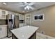 Modern kitchen with stainless steel appliances, white cabinets and island at 3479 Chestnut Dr, Atlanta, GA 30340