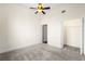 Bedroom with carpeted flooring, ceiling fan, and open closet at 502 Pryor Sw St # 312, Atlanta, GA 30312