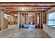 Unfinished basement with framed walls and play area at 4488 Mantova Dr, Buford, GA 30519