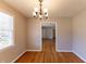 Dining room with hardwood floors and chandelier at 3457 Springlake Dr, Decatur, GA 30032
