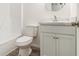 Clean bathroom with a single vanity and bathtub at 155 Meadowbrook Dr, Mcdonough, GA 30253