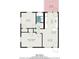 660 sq ft floor plan, 2 bed, 1 bath, balcony, living room, kitchen and dining area at 24 Daniel Se St # 8, Atlanta, GA 30312