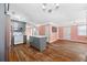 Modern kitchen with gray cabinets and island at 1035 Stonewall Se Dr, Atlanta, GA 30315