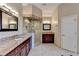 Elegant bathroom with granite countertops and a large shower at 1081 Talon Trce, Lawrenceville, GA 30043