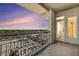 Private balcony with scenic sunset views of the surrounding area at 3334 Peachtree Ne Rd # 908, Atlanta, GA 30326