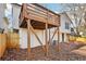 Elevated wooden deck overlooks the backyard at 1358 To Lani Farm Rd, Stone Mountain, GA 30083