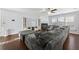 Open living room with sectional sofa and corner fireplace at 3282 Victoria Sw Park, Atlanta, GA 30331