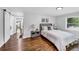 Bedroom with hardwood floors and barn door at 3423 Rugby Cir, Atlanta, GA 30337