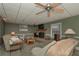 Finished basement with a fireplace and comfortable seating at 2192 Weslan Dr, Austell, GA 30106