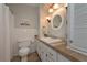 Bathroom with updated vanity and tile flooring at 2192 Weslan Dr, Austell, GA 30106