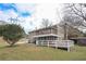 Backyard view of house showing deck and additional storage at 2192 Weslan Dr, Austell, GA 30106