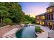 Luxury pool with waterfall and spa at 6206 Zell Miller Nw Path, Acworth, GA 30101