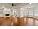 Finished basement with hardwood floors and a fireplace at 6206 Zell Miller Nw Path, Acworth, GA 30101
