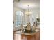 Formal dining room with chandelier and seating for six at 6206 Zell Miller Nw Path, Acworth, GA 30101