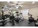 Basement gym with various equipment and mirrored walls at 6206 Zell Miller Nw Path, Acworth, GA 30101