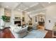 Elegant living room features hardwood floors, fireplace, and ample natural light at 6206 Zell Miller Nw Path, Acworth, GA 30101