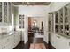 Butlers pantry with green cabinets and granite countertops at 439 Blackland Nw Rd, Atlanta, GA 30342