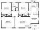 Three-bedroom, one-bathroom home floor plan, including living room, kitchen and patio at 721 Yale Sw Pl, Atlanta, GA 30315