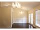 Bright dining room with hardwood floors and chandelier at 2688 Crystal Ln, Lawrenceville, GA 30044