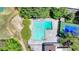 Aerial view of community pool and tennis courts at 123 Maison Nw, Atlanta, GA 30327