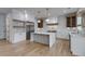 Modern kitchen with white cabinets, marble countertops, and island at 1258 Prospect Rd, Lawrenceville, GA 30043