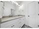 Double vanity bathroom with granite countertop and modern fixtures at 2587 Kingsley Ne Dr, Marietta, GA 30062
