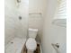 Clean bathroom, featuring a shower and toilet at 1471 Midview Dr, Decatur, GA 30032