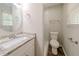 Updated bathroom with granite vanity and tiled shower at 1471 Midview Dr, Decatur, GA 30032