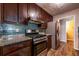 Kitchen with stainless steel appliances and granite countertops at 293 Juliet Sw Ln, Marietta, GA 30008