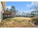 Large backyard with a wooden deck and a view of neighboring houses at 3686 Thurman Rd, Atlanta, GA 30349