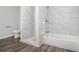 Bathroom with a large walk-in shower and separate tub at 3686 Thurman Rd, Atlanta, GA 30349