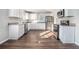 Updated kitchen featuring stainless steel appliances and granite countertops at 3686 Thurman Rd, Atlanta, GA 30349