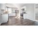 Eat-in kitchen with stainless steel appliances and granite countertops at 3686 Thurman Rd, Atlanta, GA 30349