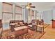 Living room with hardwood floors and ceiling fan at 57 Forsyth Nw St # 4D, Atlanta, GA 30303