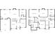 Two-story home floor plan, showcasing main and upper levels with multiple bedrooms, and bathrooms at 250 Windsor Way, Fairburn, GA 30213