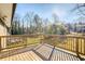 Wooden deck overlooking backyard and tree-filled landscape at 3909 Emerald North Dr, Decatur, GA 30035