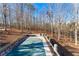 Inground pool with cover, nestled in a wooded setting at 416 Ebenezer Church Rd, Fayetteville, GA 30215