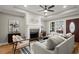 Living room featuring a fireplace and hardwood floors at 576 Rockwell Sw St, Atlanta, GA 30310