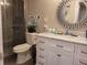Stylish bathroom featuring a modern vanity and a walk-in shower at 1625 Conley Rd # 229, Conley, GA 30288