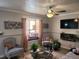 Living room with comfy seating, decorative accents and a fireplace at 1625 Conley Rd # 229, Conley, GA 30288