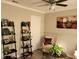 Charming sitting area with two armchairs and a ladder bookshelf at 1625 Conley Rd # 229, Conley, GA 30288