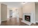 Living room with fireplace and hardwood floors at 2702 Norma Cir, Decatur, GA 30034