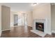 Living room with fireplace and wood flooring at 2702 Norma Cir, Decatur, GA 30034