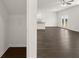 Spacious bedroom closet with wood shelving at 120 Bonito Trl, Covington, GA 30016