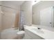 Clean bathroom with shower/tub combo and white vanity at 7250 Weber St, Atlanta, GA 30349