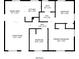 812 sq ft floor plan, 3 bedrooms, 1 bath at 3597 Fairlane Nw Dr, Atlanta, GA 30331