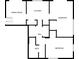 Two-bedroom, one-bath floor plan with kitchen and dining room at 4557 Greenleaf Sw Cir, Atlanta, GA 30331